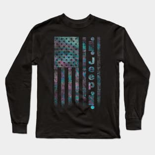 American Jeep Glitch Long Sleeve T-Shirt